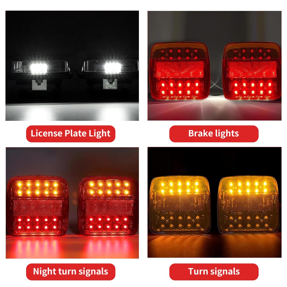 2XTrailer Lights Wireless Magnetic LED Tail Stop Truck Indicator Boat Truck Car photo 6