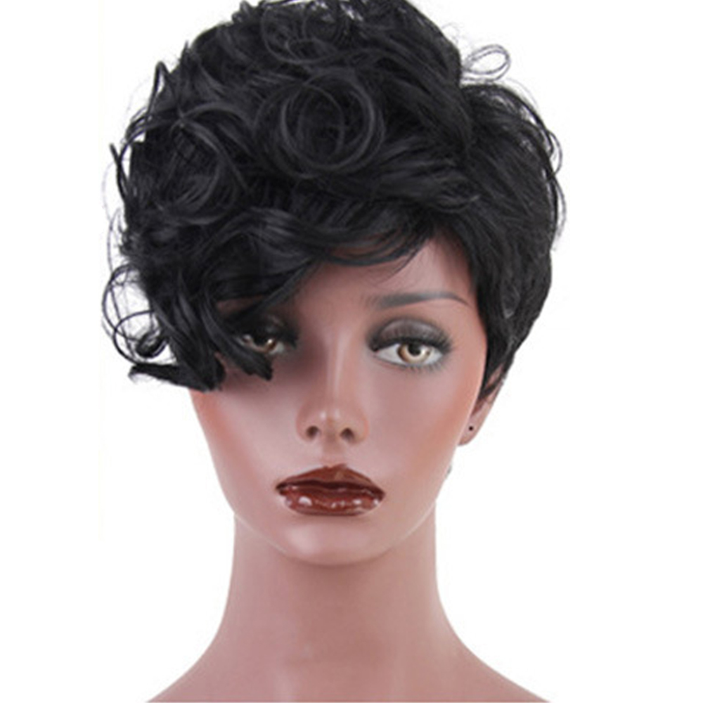Women's Short Curly Synthetic High Temperature Wig photo 2
