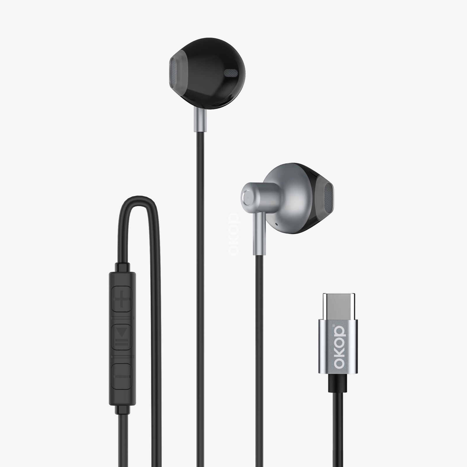 KP-235 Best-selling Wired USB-C Earphones High-quality Audio High Volume Semi-in-ear Design Low Latency For Music And Gaming In Stock photo 2