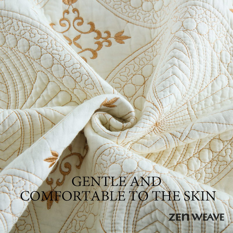 Quilted Bedspread Set  Cotton Filled Whole Sheet Quilting Skin-Friendly Soft Breathable Non-Slip Anti-Wrinkle No Static Electricity All-Season Lightweight Bedding No Clumping Pre-Shrunk Envelope photo 8