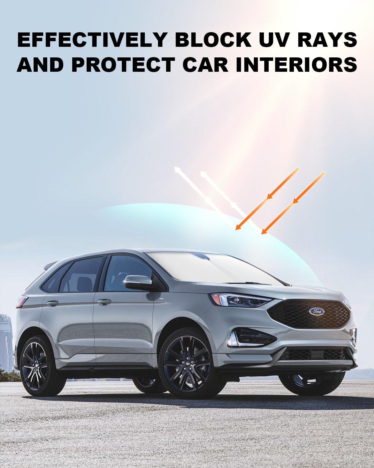 Car Windshield Sunshade Foldable Fit Ford Edge 15-24 Visor UV Block Shield Cover photo 7