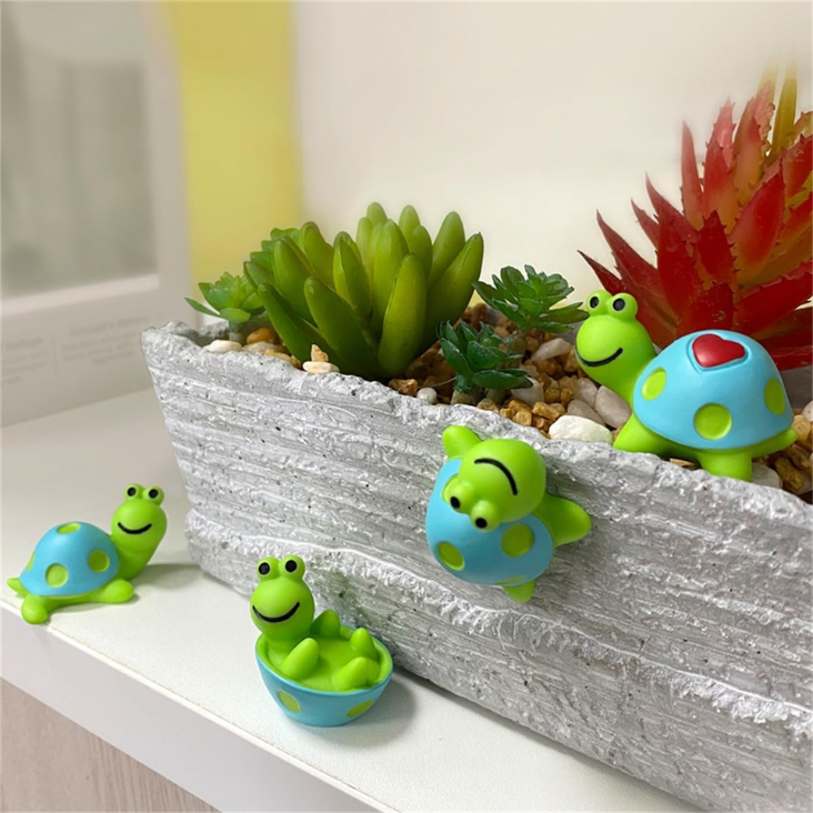 4 Pcs Mini Resin Tortoise Figurines, Cute Car Dashboard Decor  Funny Rearview Mirror Ornaments, Fairy Garden Landscape Decor, Unique Gift For Pet Lovers Green Turtle photo 3