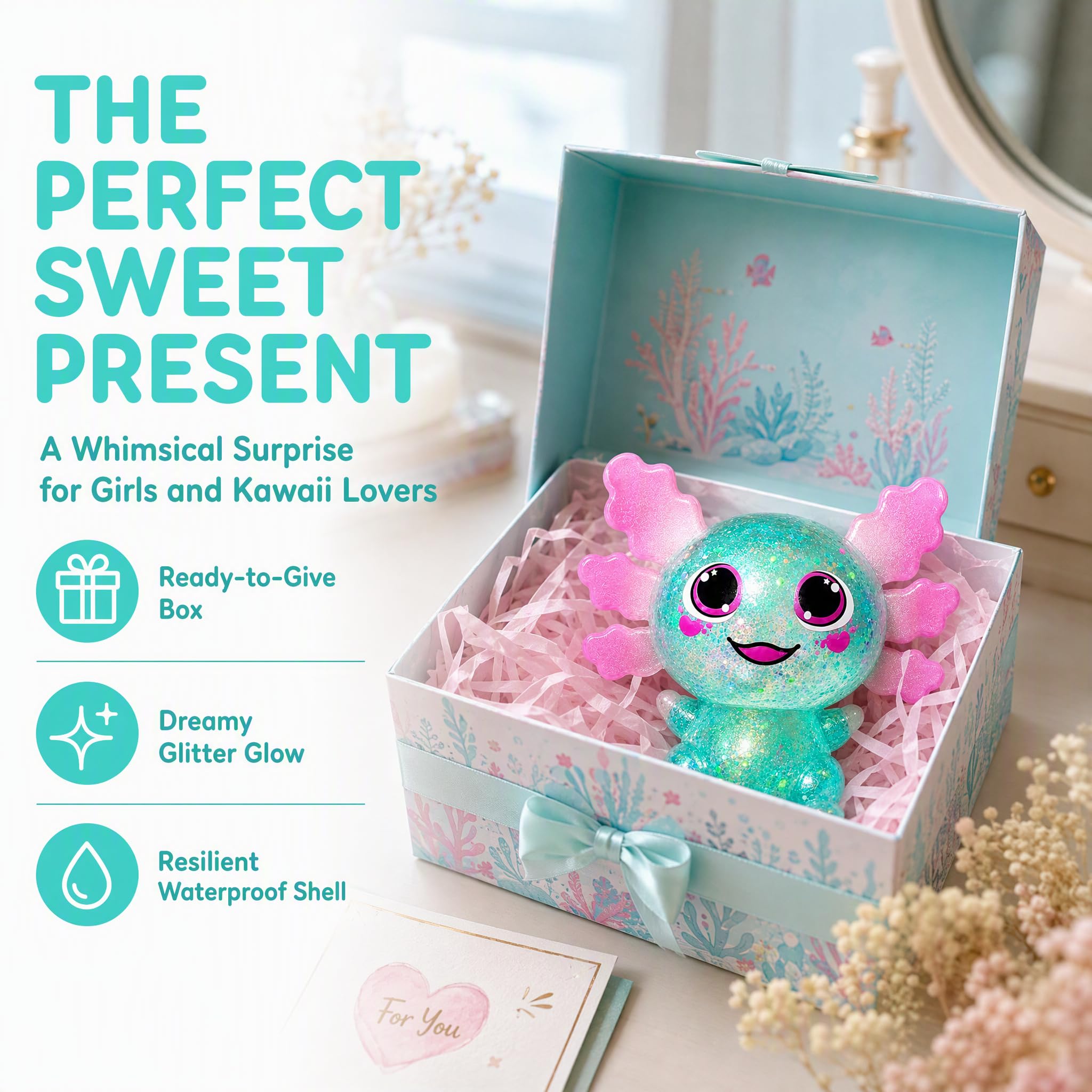 1Pcs Green Animal Miniature Novelty Toy,Glitter Fidget Ball Cute Animal Toy For Adults, Animal Party Favors For Anxiety Relief Home Decor photo 2