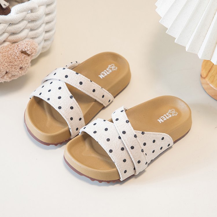 Girls' Polka Dot Flip Flops Summer New Design Children's Sandals Baby Girls' Slippers photo 5