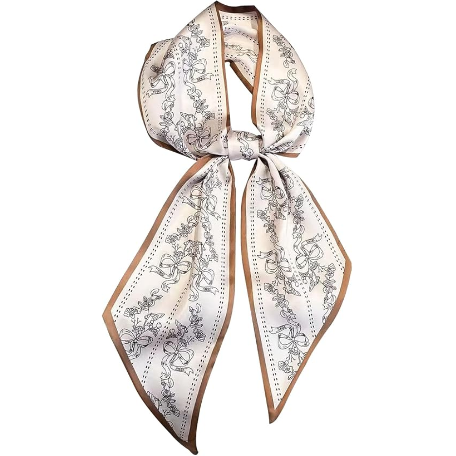 Head Scarf Hair Neck Scarves For Women Purse Bag Scarfs For Handbags Silky Long Thin Satin Headscarf Fashion photo 1