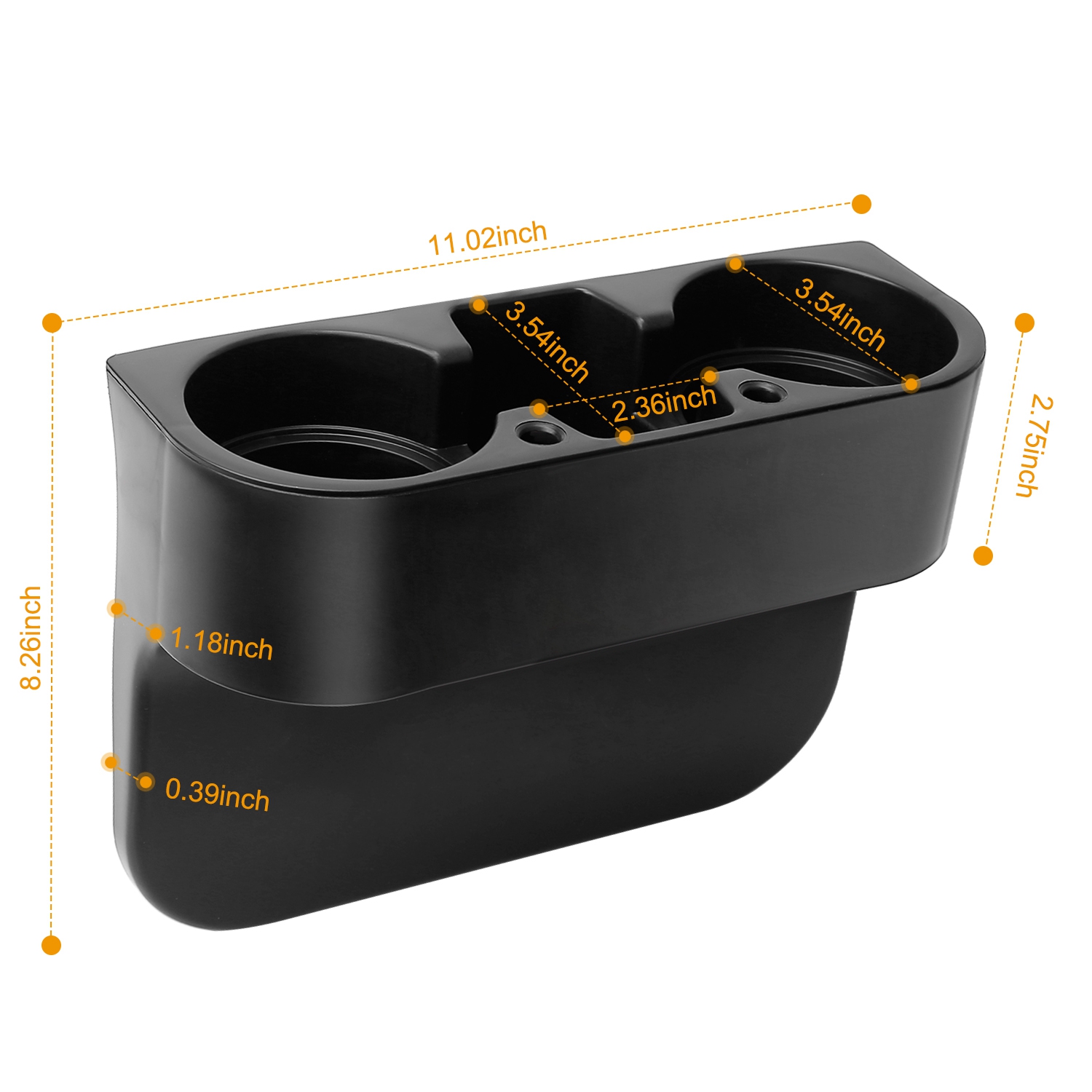 1Pc Car Seam Cup Holder Seat Gap Wedge Drink Storage Organizer Console Side Pocket Mount Stand For Pen Phone Bottle Sunglasses photo 1