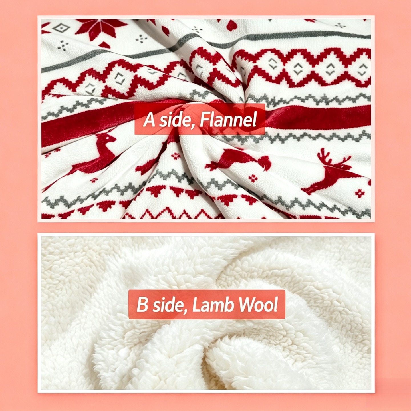 Christmas Sherpa Fleece Blanket photo 3