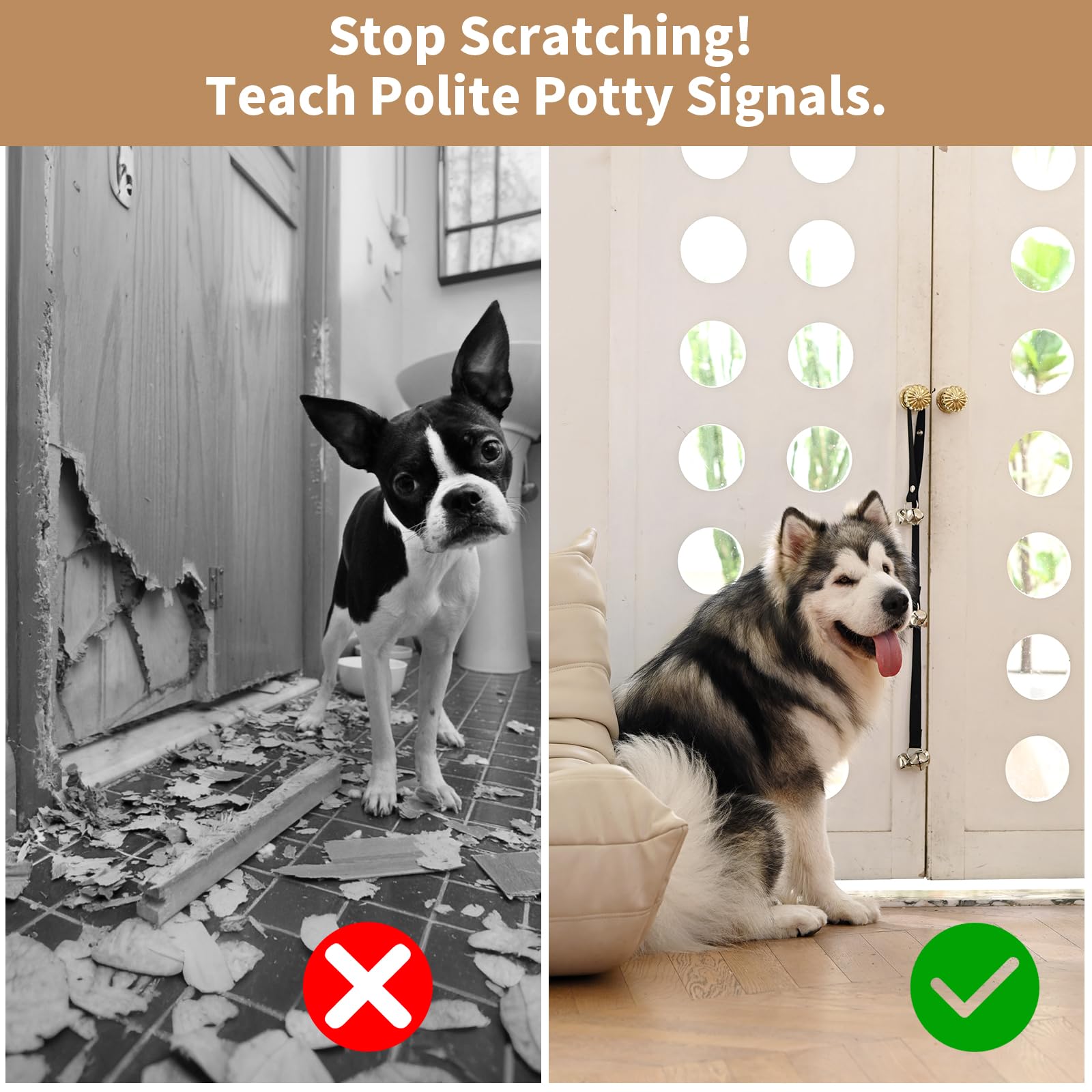 Upgraded Puppy Bells Dog Doorbells For Door Knob  Potty Training  Go Outside-Dog Bells For Puppies Dogs Doggy Doggie Pooch Pet Cat For Dog Lovers-Premium Quality-3 Snaps For Length Adjustment photo 8