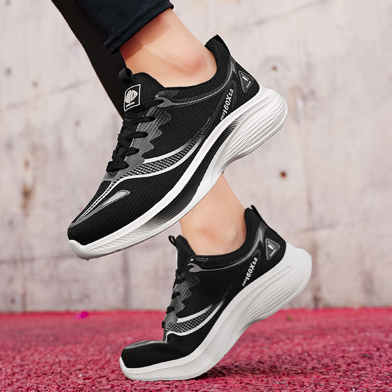 Summer Men Fly Knit Mesh Dad Sneakers, Breathable Non-Slip Soft Sole Casual Running Shoes photo 5