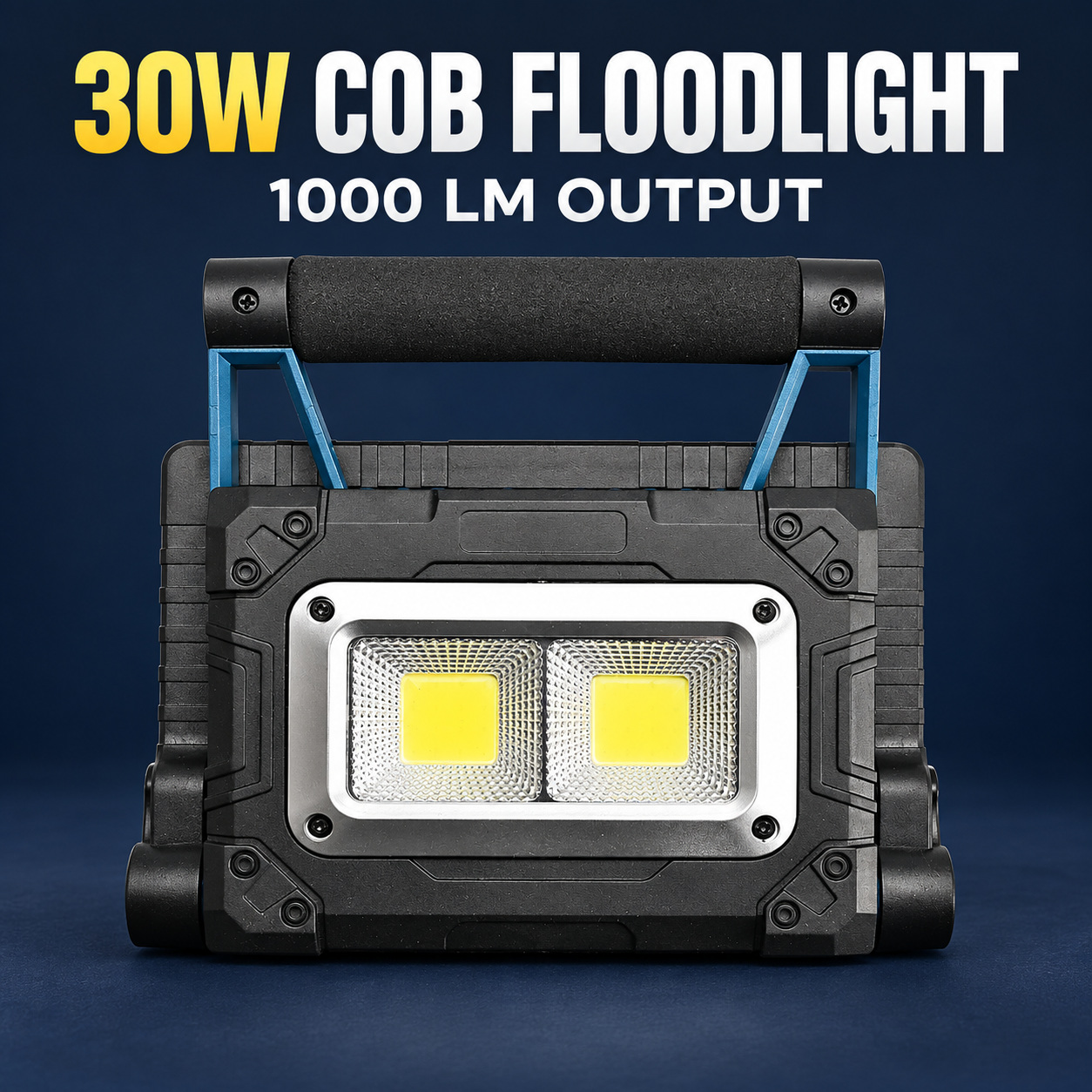 Solar Powered Rechargeable Magnetic Battery Display LED Flood Light W875 2 3600mAh 30W Work Lamp photo 8