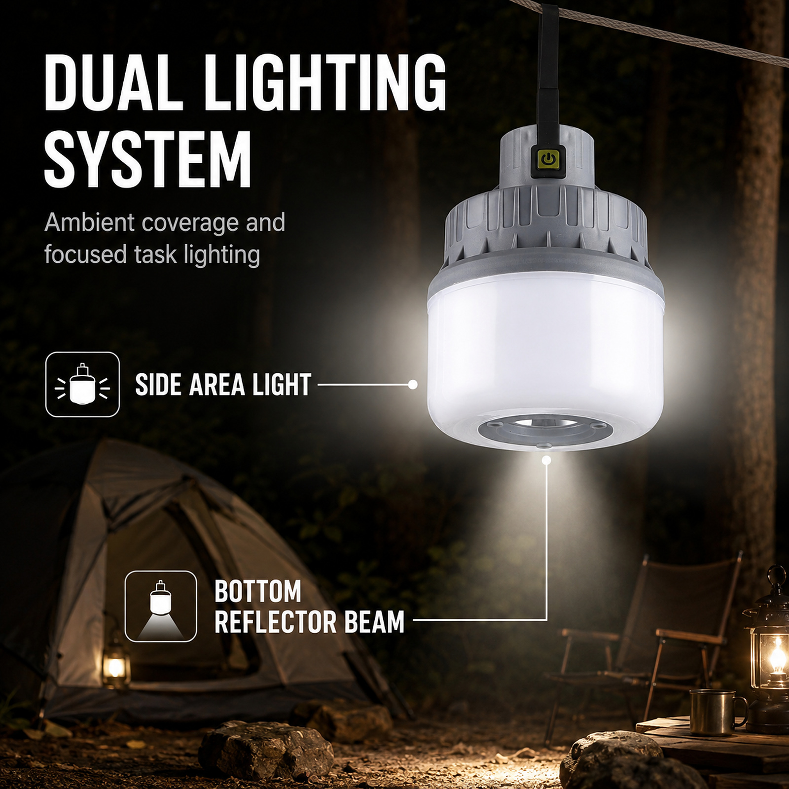 D42 2 LED Work Light 5W Type C 1800mAh For Auto Repair Workshop Factory Supply photo 3