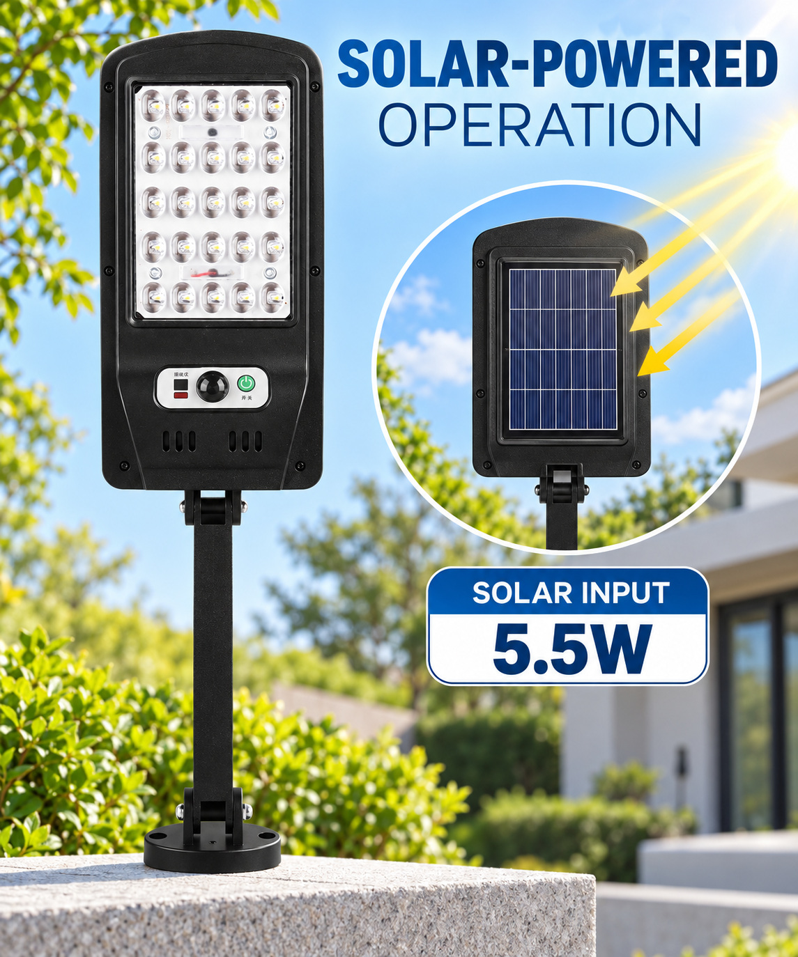 Solar Powered Rechargeable Motion Sensor Waterproof LED Work Light 10W 1500mAh For W755 5 2 photo 4