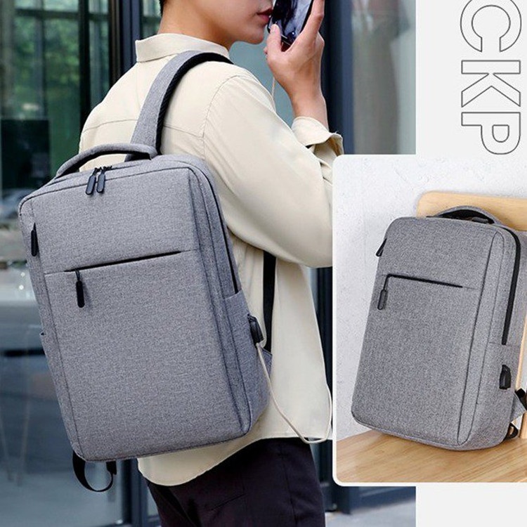 New Men's Backpack With Large Capacity, Multifunctional Backpack, Business Computer Bag, USB Charging Backpack - Gray photo 4