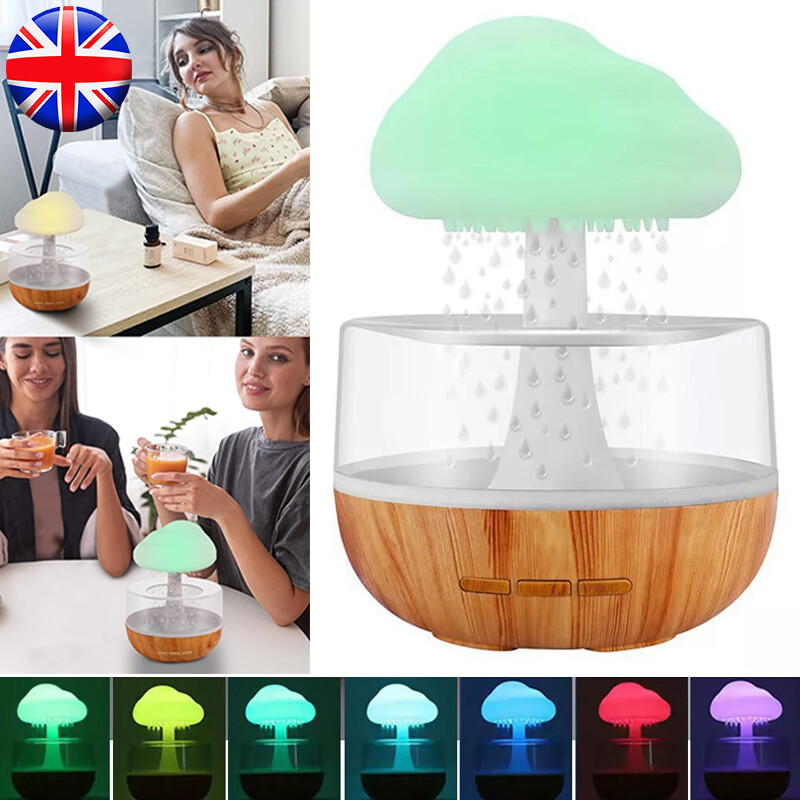 Rain Cloud Air Humidifier 7 Color Night Light Mini Aroma Diffuser Drops Sounds photo 4