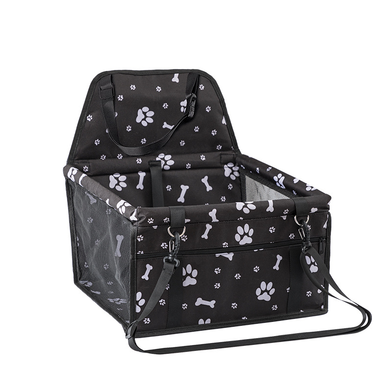 Pet Car Seat, Breathable Foldable Cat Dog Car Booster Seat With Safety Leash & Mesh Window, Waterproof Oxford Cloth Vehicle Travel Basket For Small Medium Dogs & Cats photo 4