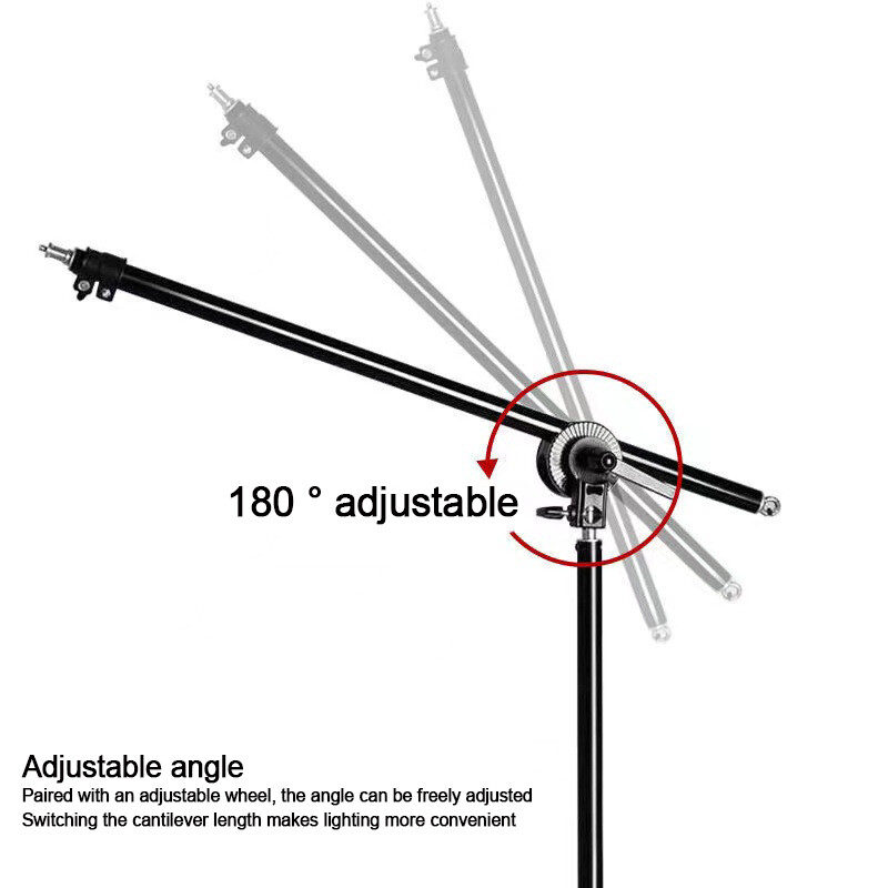Studio Photo Video Light Stand Telescopic Boom Arm Holder 360 With Sandbag -UK photo 7
