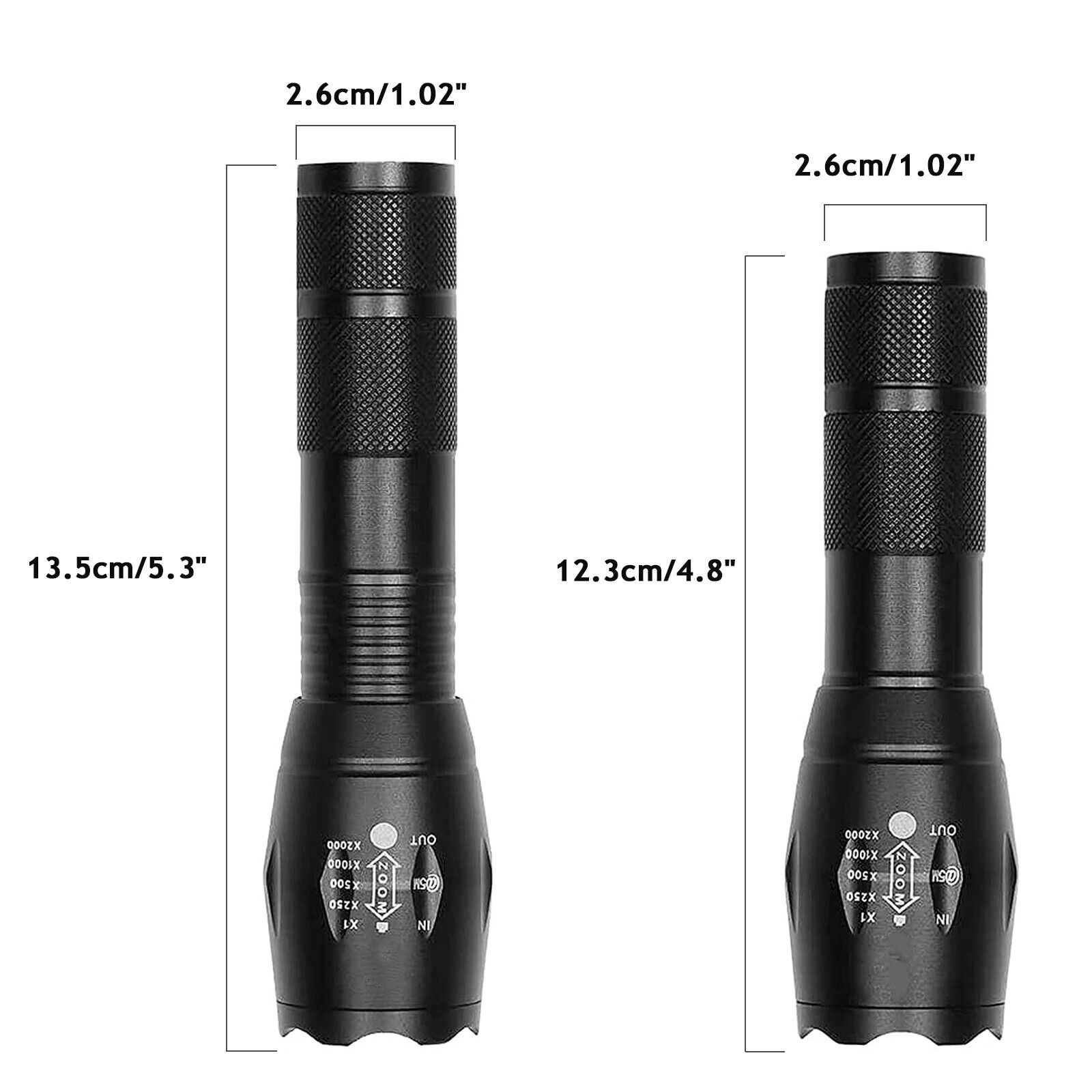 2x 990000LM Bright LED Flashlight Rechargeable Torch Camping Zoom Light Lamp photo 5