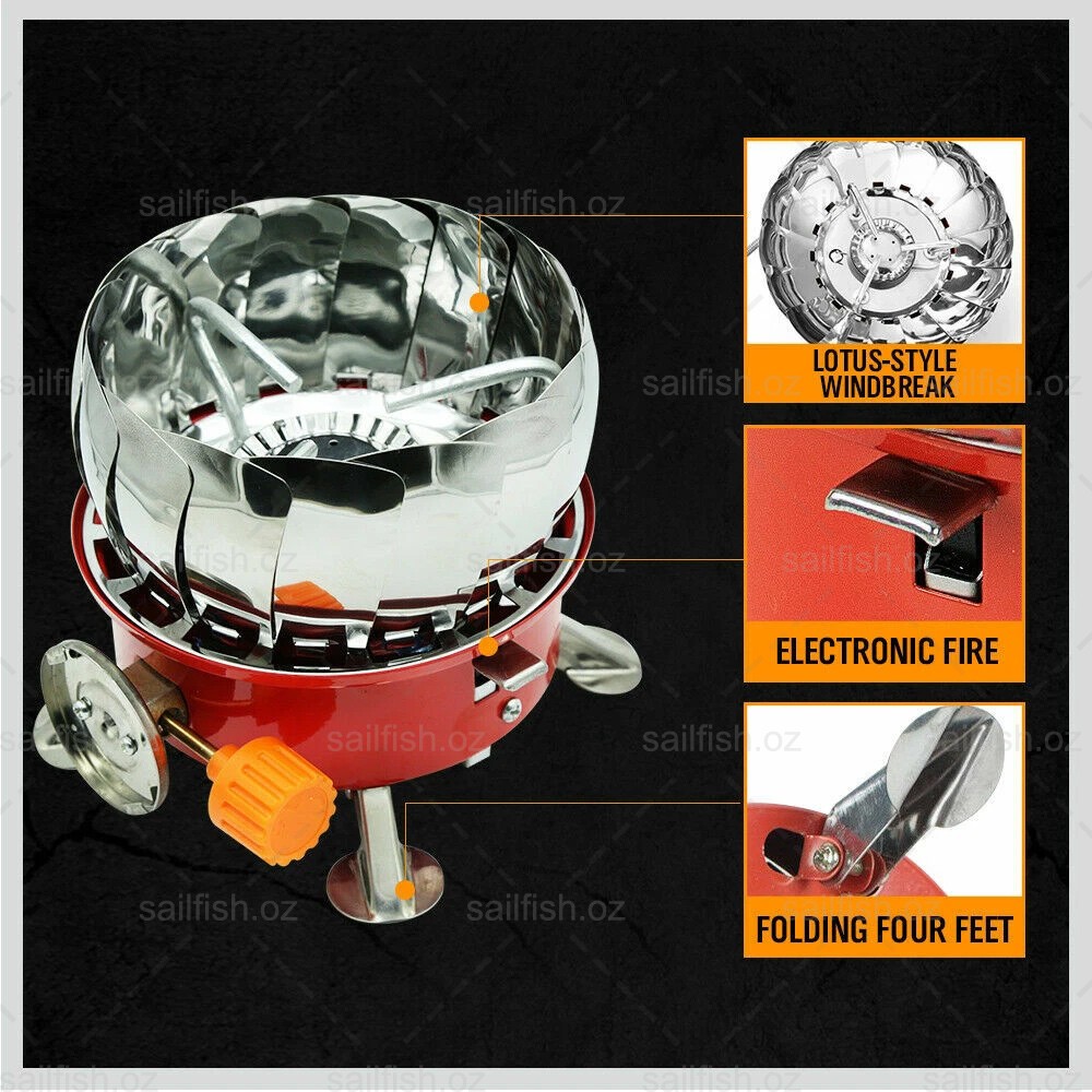 Mini Folding Camping Stove Portable Burner Butane Gas Cooker Outdoor Windproof photo 3