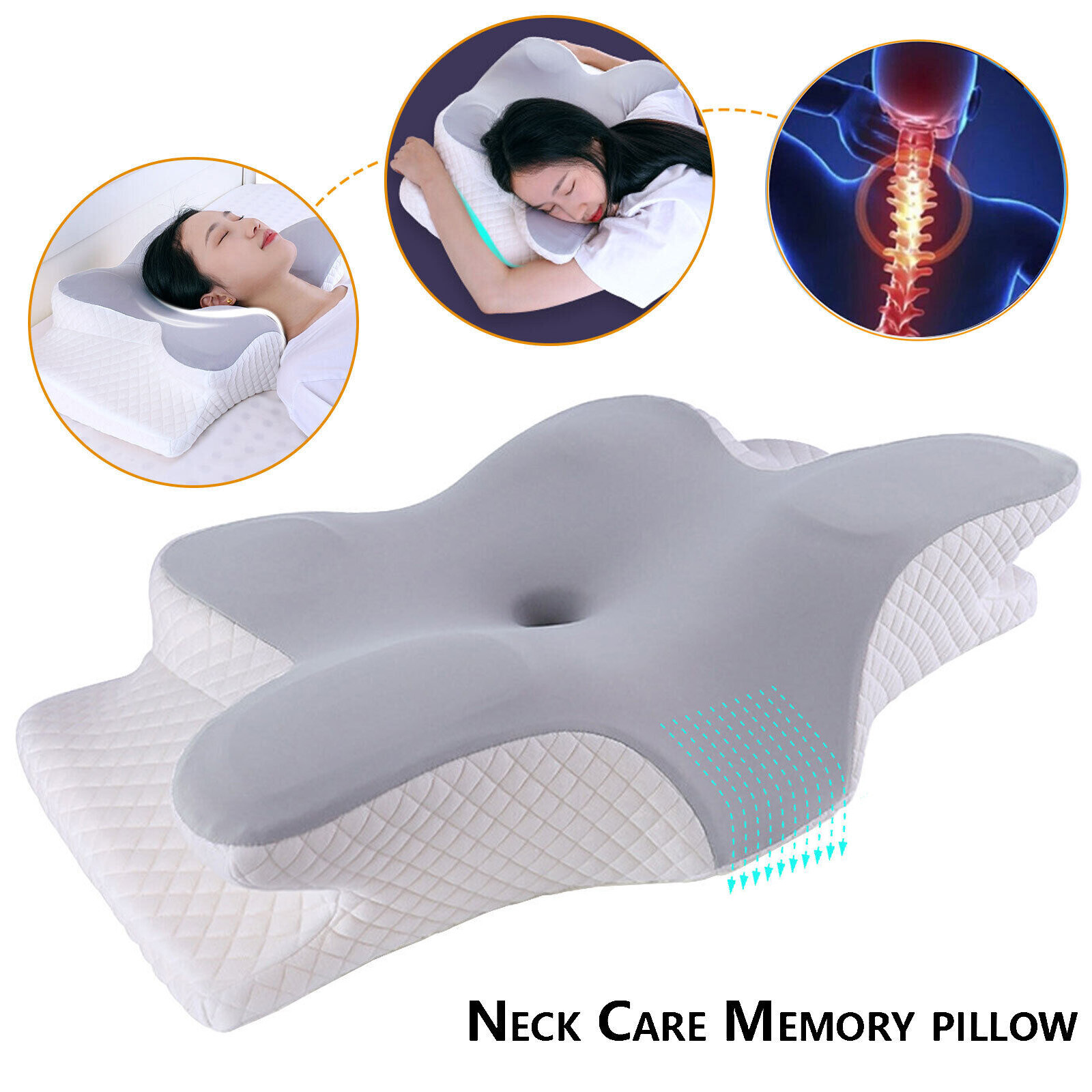 Orthopedic Memory Foam Pillow For Neck Head Shoulder & Back Support Pain Relief photo 6