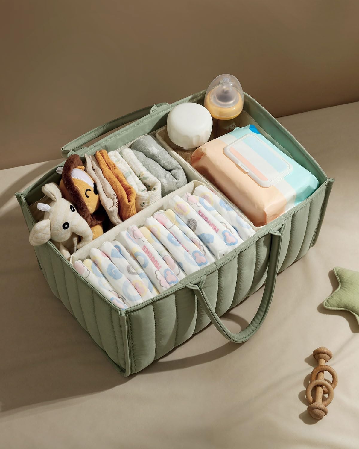 Handheld Portable Mommy Bag Large Capacity Professional Customized Maternal And Child Storage Bag Storage Bag - Pink Grid photo 4