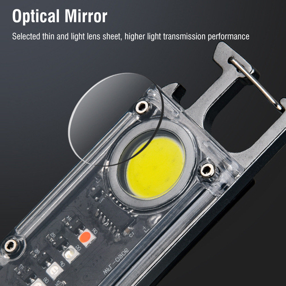 COB LED Magnetic Flashlight Keychain Torch Mini Pocket Rechargeable Light Lamp photo 8
