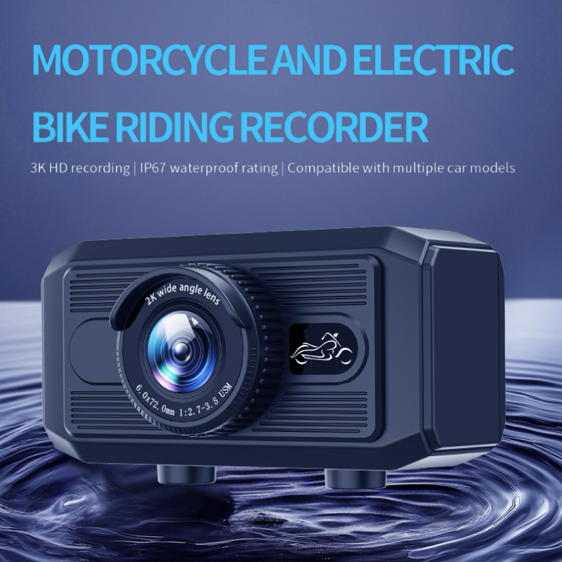 3K Motorcycle Dash Cam Outdoor Riding Waterproof Sports Camera For Electric Bicycles photo 1