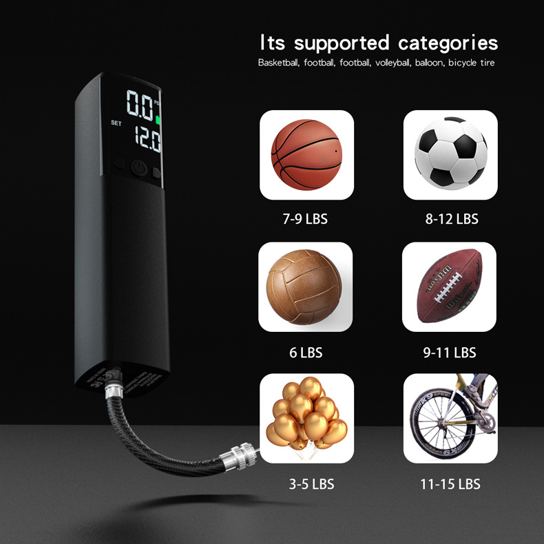 Multifunctional Mini Inflatable Machine, Small Handheld Electric Portable Basketball Inflator, Wireless Charging Balloon Inflator photo 5