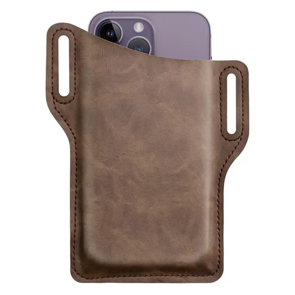 Men Cell Phone Belt Pack Bag Loop Waist Holster Pouch Case Leather Wallet Cover photo 2