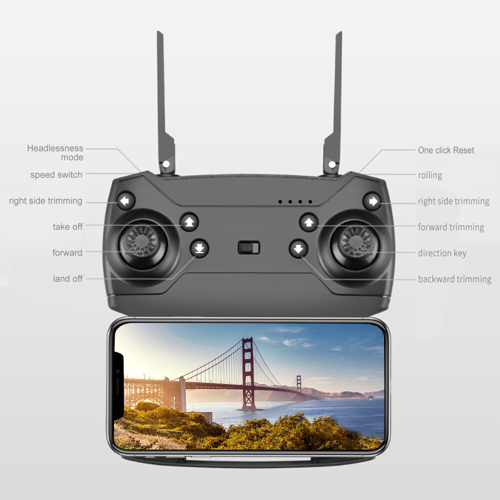 3 Batteries Pro Drone 4K Selfie Camera Wifi Fpv Foldable Rc Quadcopter photo 4