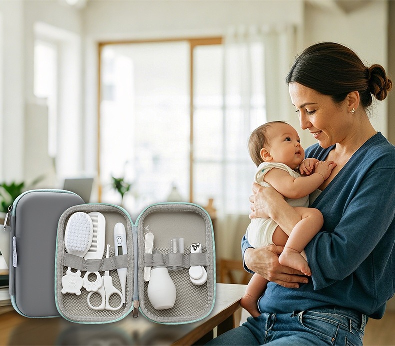 Baby Care Kit Baby Comb Nasal Aspirator Set Thermometer Care Package 8-piece Gift photo 8