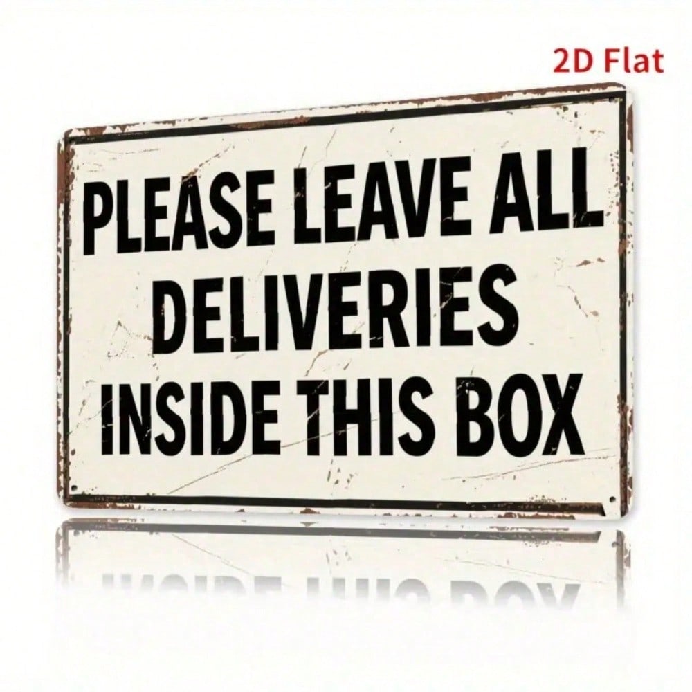Vintage Takeout Sign Metal Wall Art, Distressed White Black Iron Funny Decor photo 3