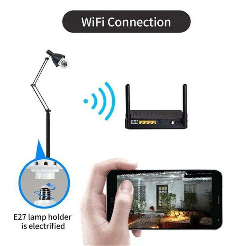 IR E27 Light Bulb Camera 1080P HD Wireless Wifi Smart Home Security Camera photo 4