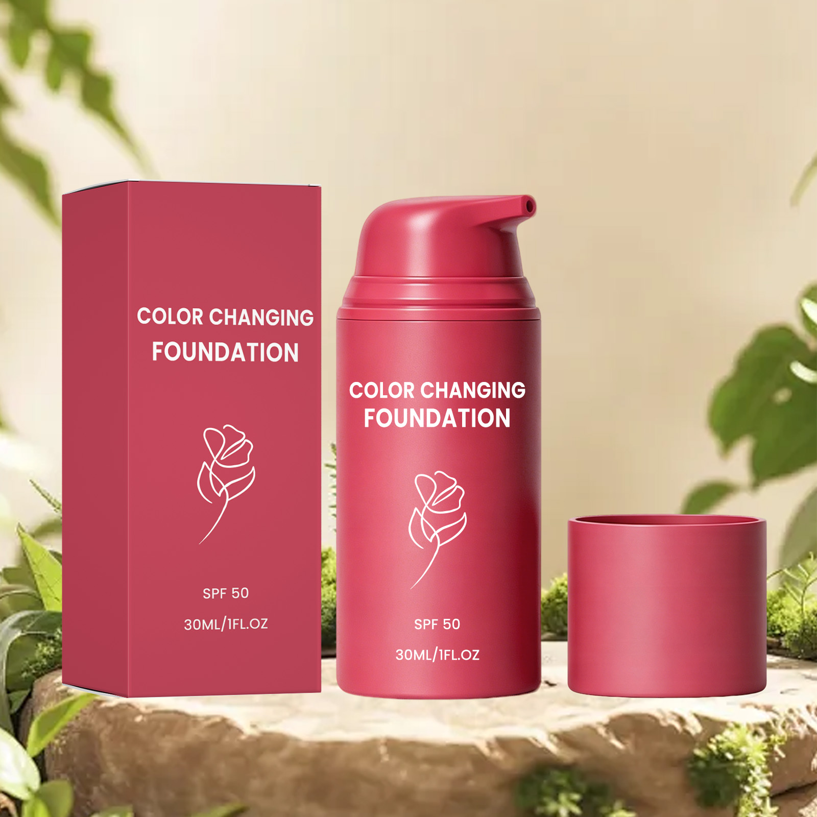 Temperature-adjustable Foundation Liquid  Natural Color 30ml Per Pack photo 8