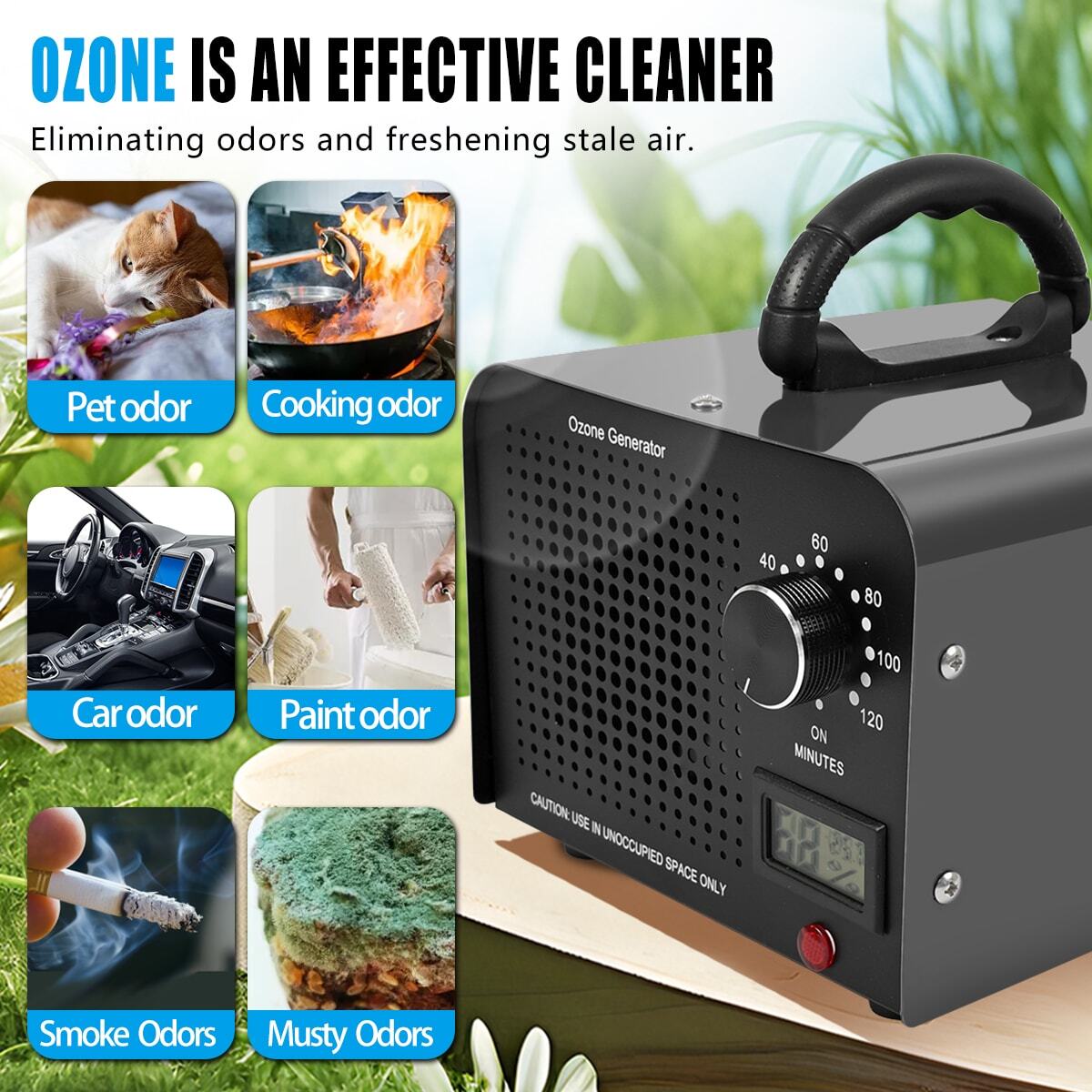 60000mg H Ozone Generator Machine Industrial Air Purifier Ozonator Ozonizer LCD photo 5