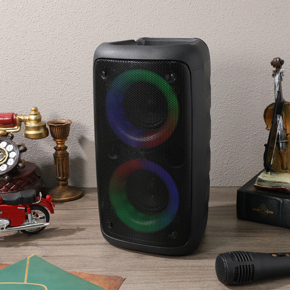 Portable Bluetooth Speaker Sub Woofer Heavy Bass Sound System Party & Mic photo 3