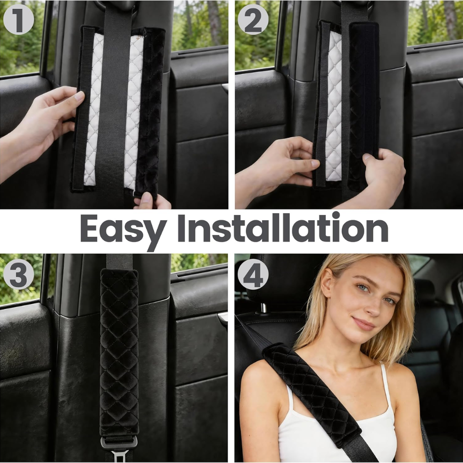 Seat Belt Covers 2 Pack, Soft Shoulder Pads For Cars, Backpacks And Travel Straps photo 5
