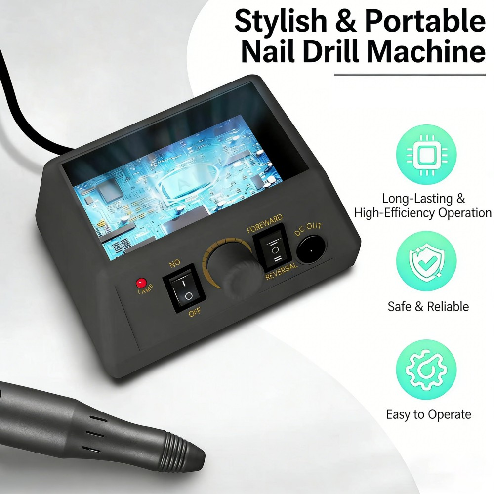 220V Electric Polishing Grinder - 0-20000RPM Stepless Speed Regulation, Polishing Carving Machine For Manicure Craft Dental Processing photo 5