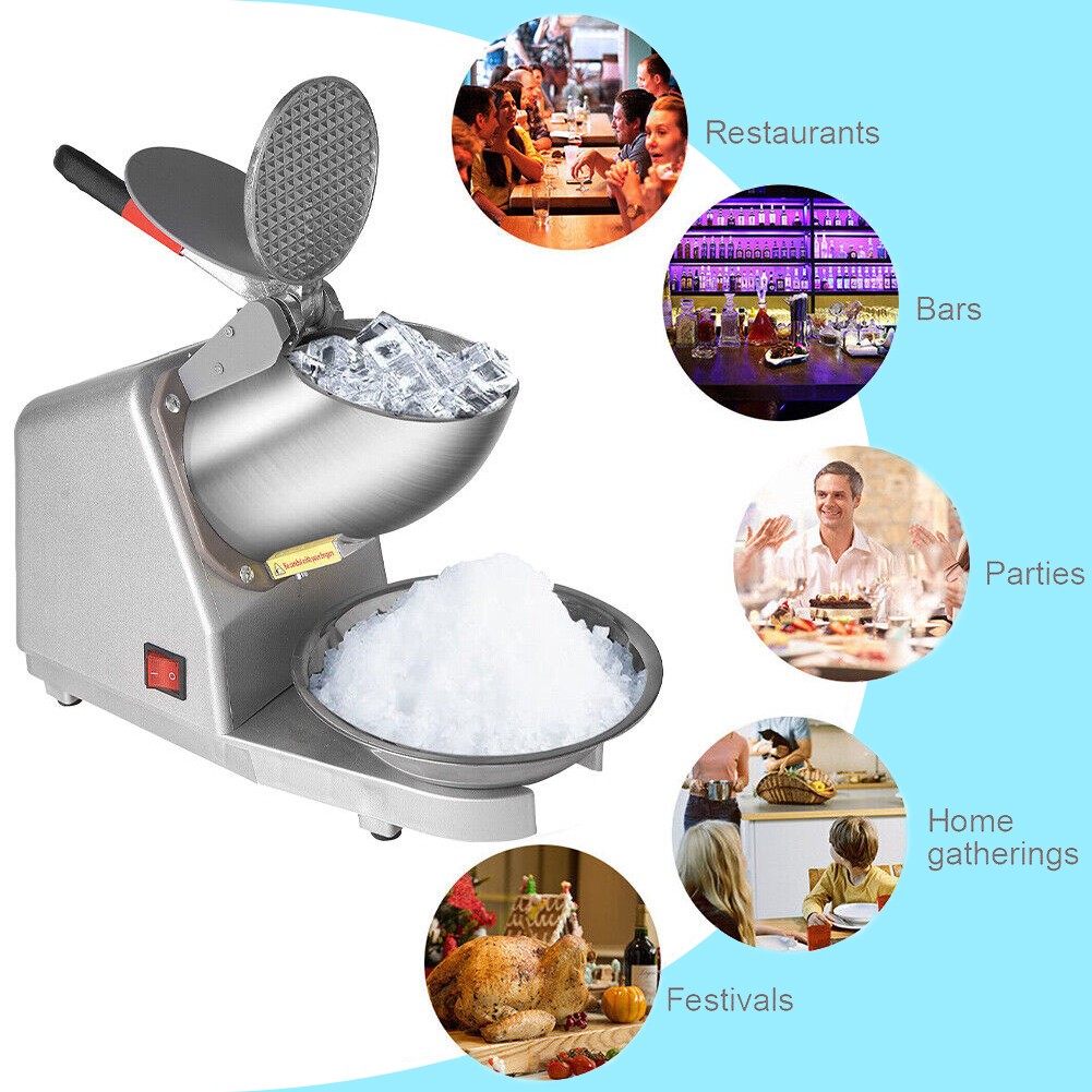 Upgraded Electric Ice Crusher Shaver Snow Cone Maker Commercial Machine2200r-m photo 5