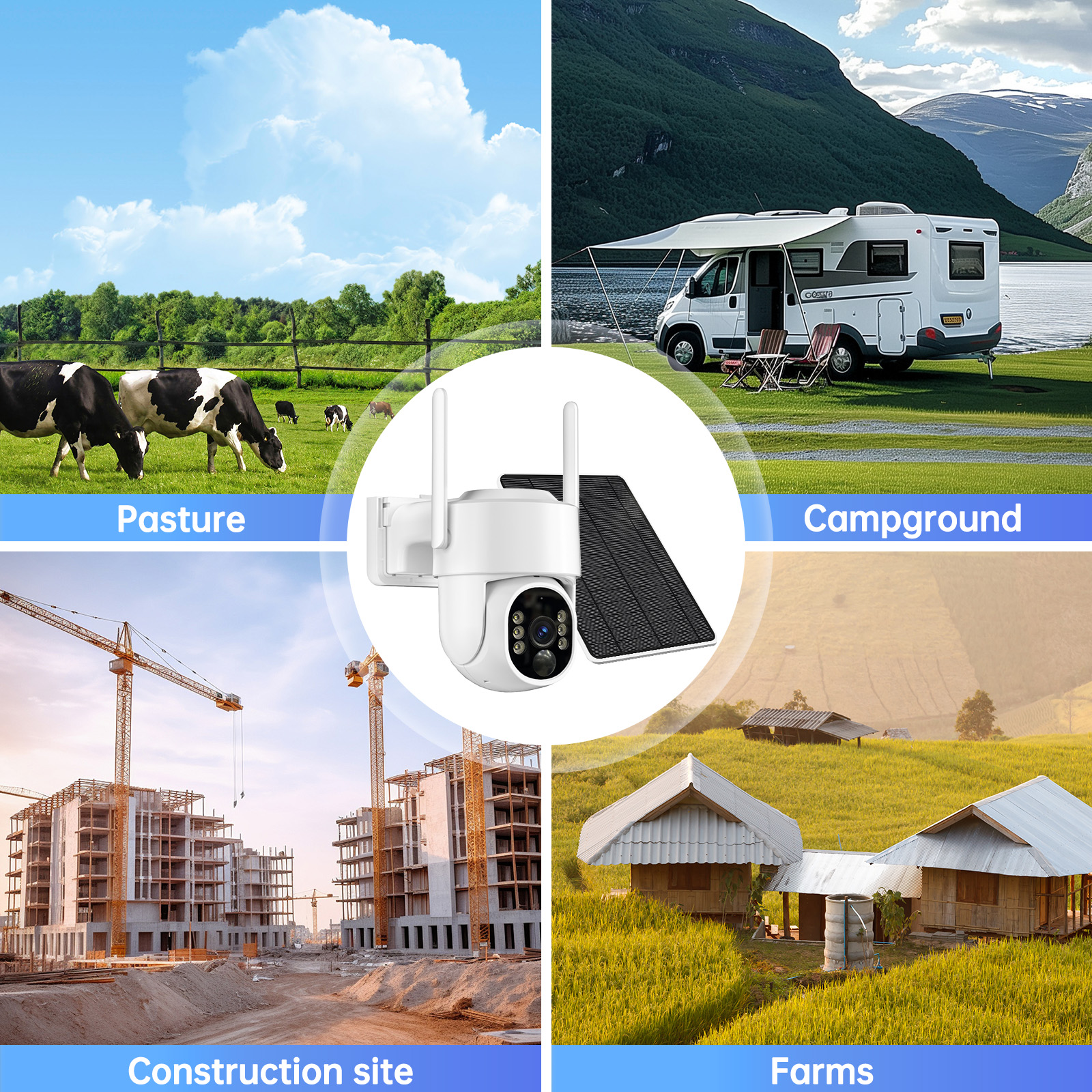 4G Rechargeable Battery PTZ CAMERA With 64GB Memory Card 4MP Dome Solar Camera CCTV Security 360 Degree Ip PTZ Camera photo 6
