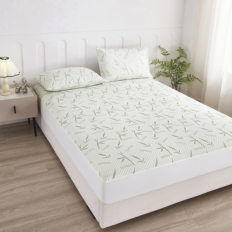 1PC Bamboo Cooling Fitted Sheet, Breathable Mattress Cover, Soft Deep Pocket Bed Sheet For Bedroom photo 3