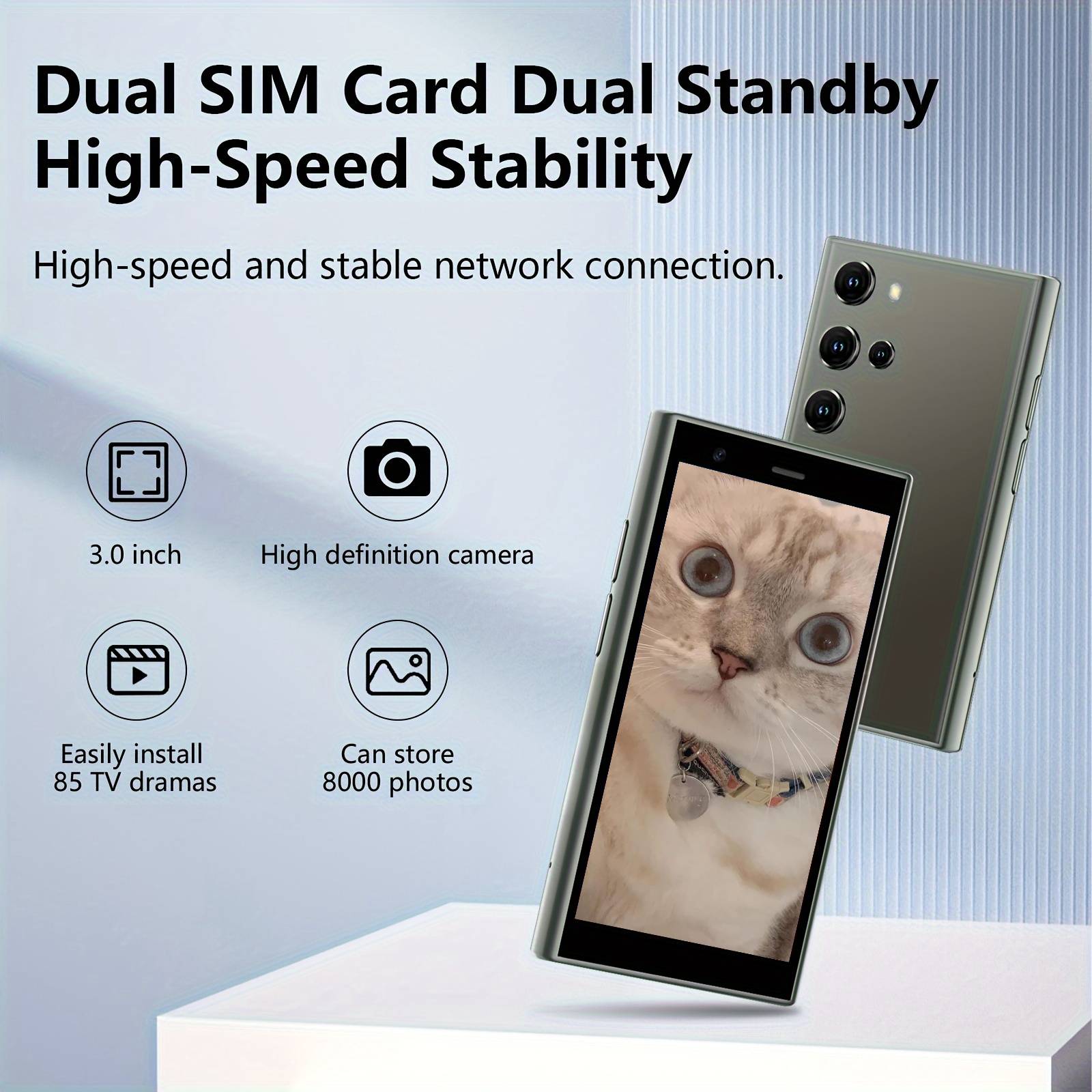 Mini Phone Smartphone,3GB-12GB,2800Mah,3.0 Inch Eye Protection Screen,3G  GPS,Dual SIM,Face ID,Android 8.1,Boys Girls photo 4