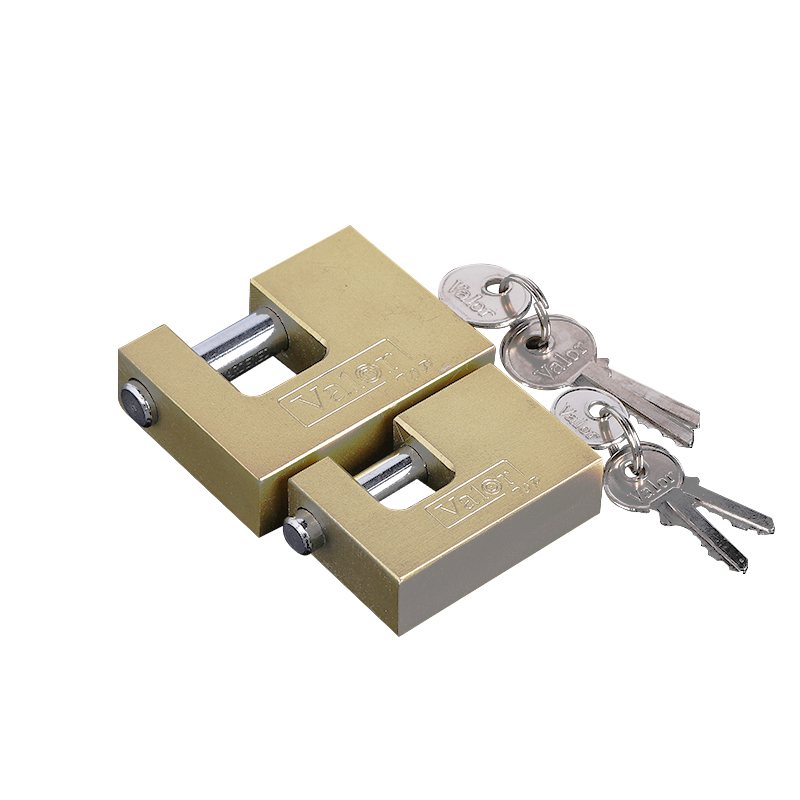 Brass Rectangular Padlock Heavy Duty Rustproof Security For Luggage Cabinet Door Gate photo 3