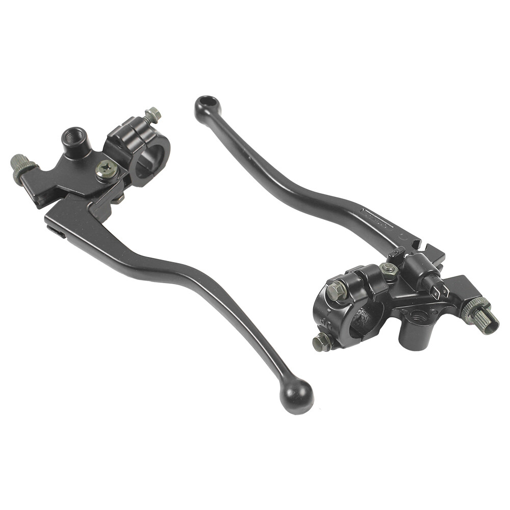 For H Onda CG125 Motorcycle Brake & Clutch Lever Assembly Universal Long Black photo 6
