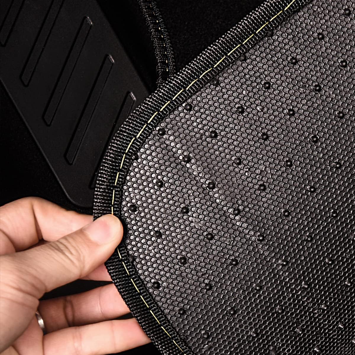Universal Car Floor Mats 4 Pcs, Waterproof Faux Leather Mats With Anti Slip Backing And Driver Heel Pad For Cars, SUVs, Vans And Trucks photo 4