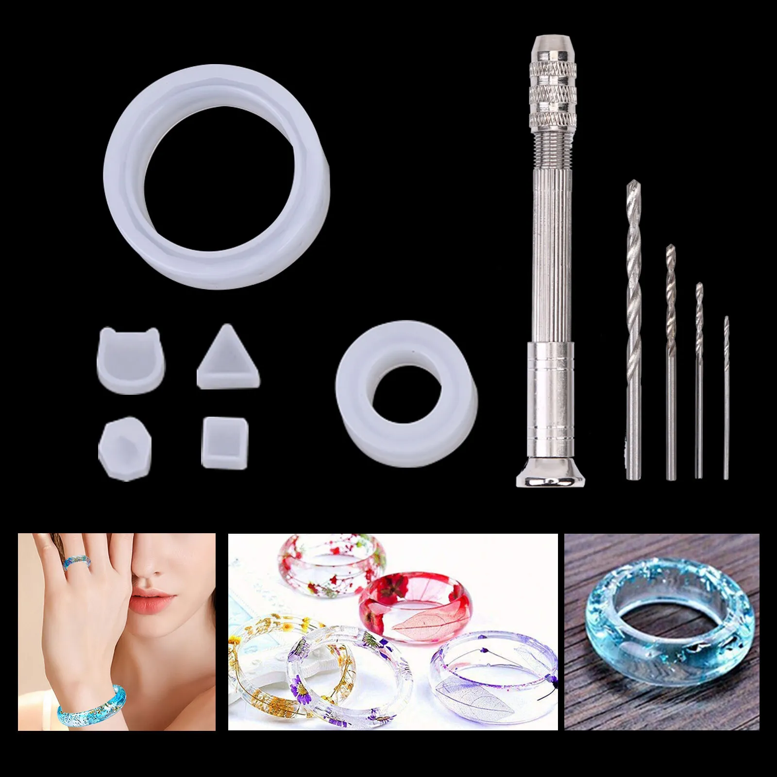 93Pcs&Set Resin Mold Epoxy Resin Mold Dropper Spoon Powder Set Kit Craft Tool photo 4