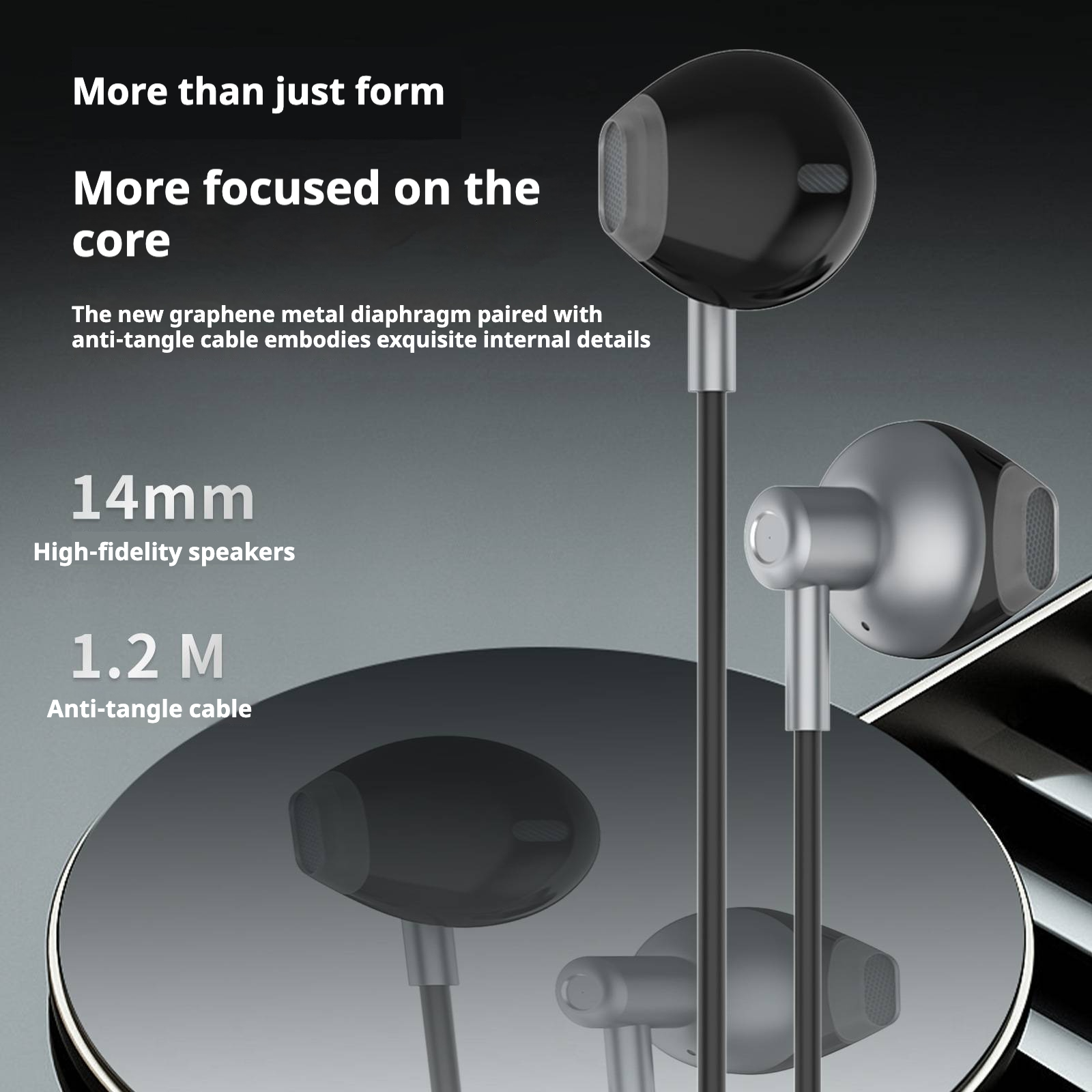 KP-235 Best-selling Wired USB-C Earphones High-quality Audio High Volume Semi-in-ear Design Low Latency For Music And Gaming In Stock photo 5