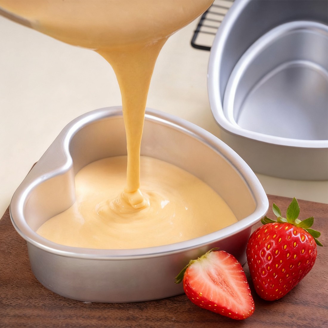 4pcs Heart Shaped Cake Cake Model Baking Pan Non Stick Cake Mould Tray photo 2