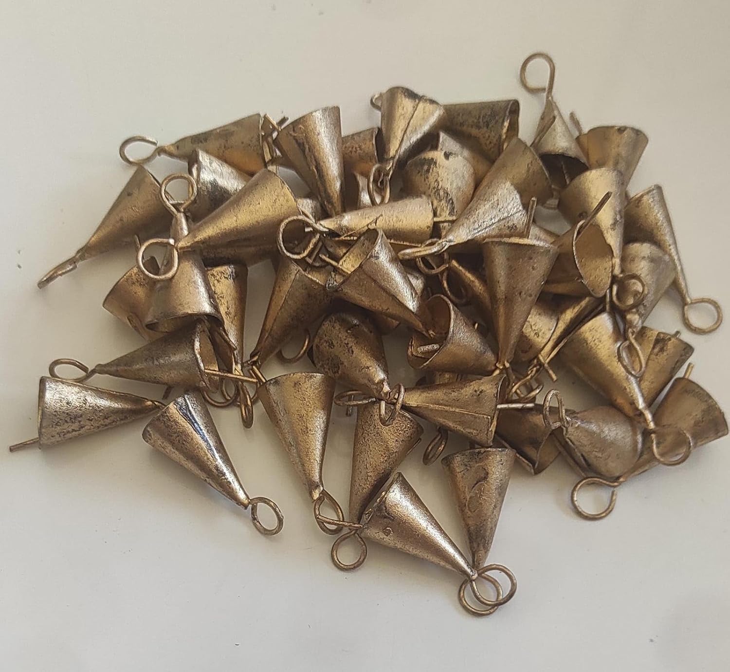50-Piece Mini 2.5cm Vintage Jingle Bells Rustic Tin Bells For Christmas Tree Crafts And Holiday Decor photo 2