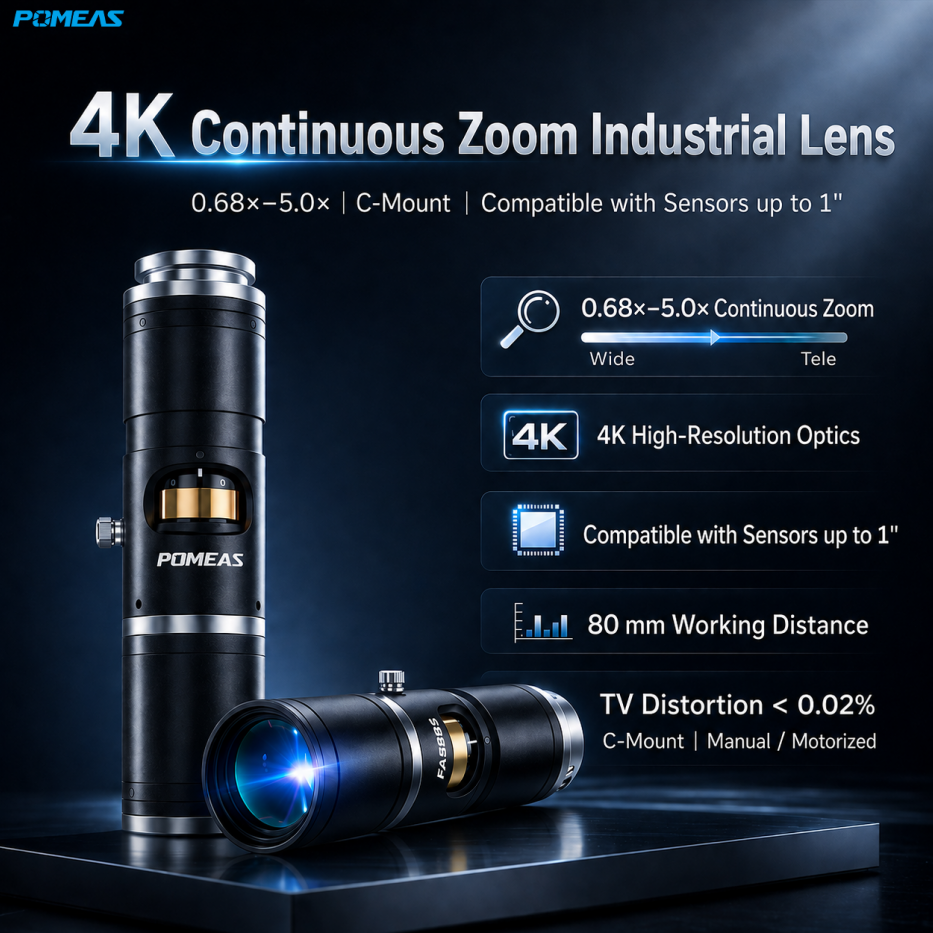 4K 7.5X Zoom Lens 0.68X-5.0X C-Mount Machine Vision Lens For 1inch Sensor Distortion Industrial Lens For AOI photo 5