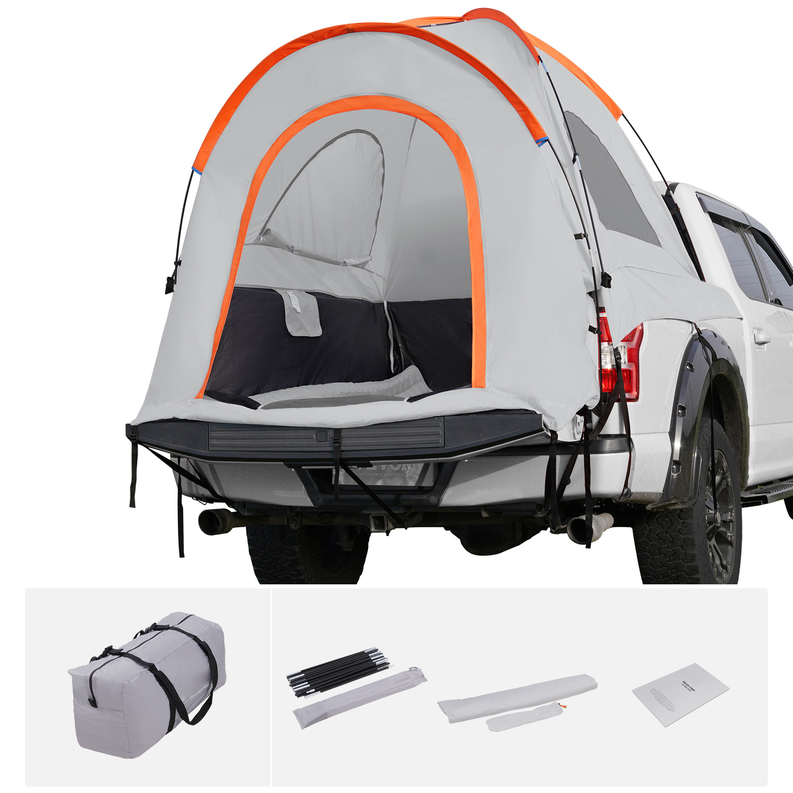 8'x8' SUV Camping Tent, Double Layer PU2000mm Waterproof Rear Tailgate Tent, 6-8 Person Large Capacity Van Hatch Tent With Rain Layer & Carry Bag, Universal Fit For SUV, Minivan, Truck, Jeep Wrangler photo 7